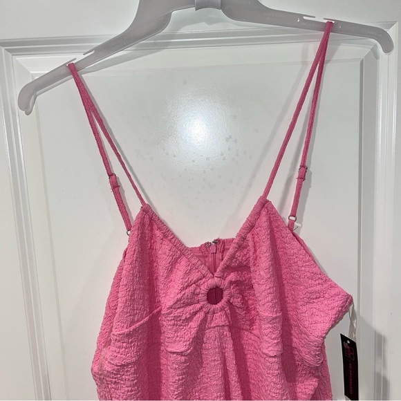 New with tag No Boundaries Juniors Bodycon pink Midi Dress Size XL (15/17) - Picture 8 of 9
